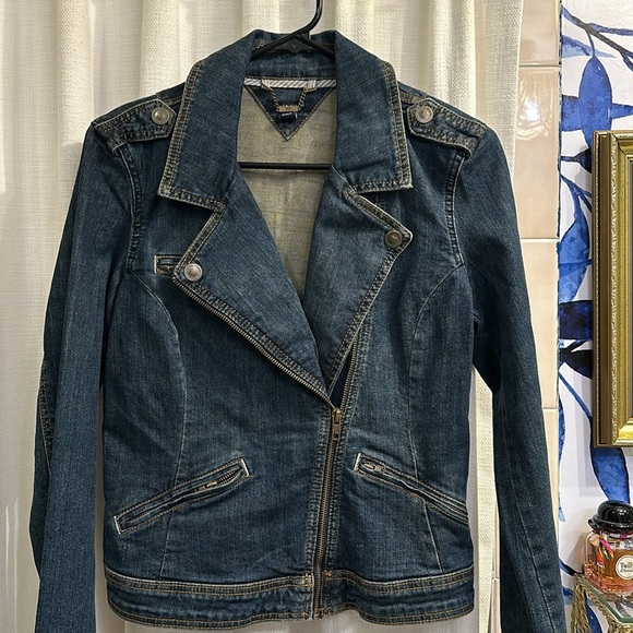 Women’s Tommy Hilfiger Denim Asymmetrical Zip Jacket Size Small - Picture 2 of 6